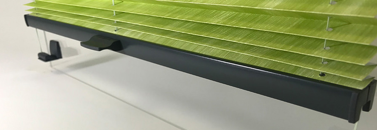 Stufenlose Einstellung der Luxaflex Plissees