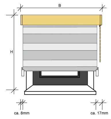 Doppelrollo Wandmontage
