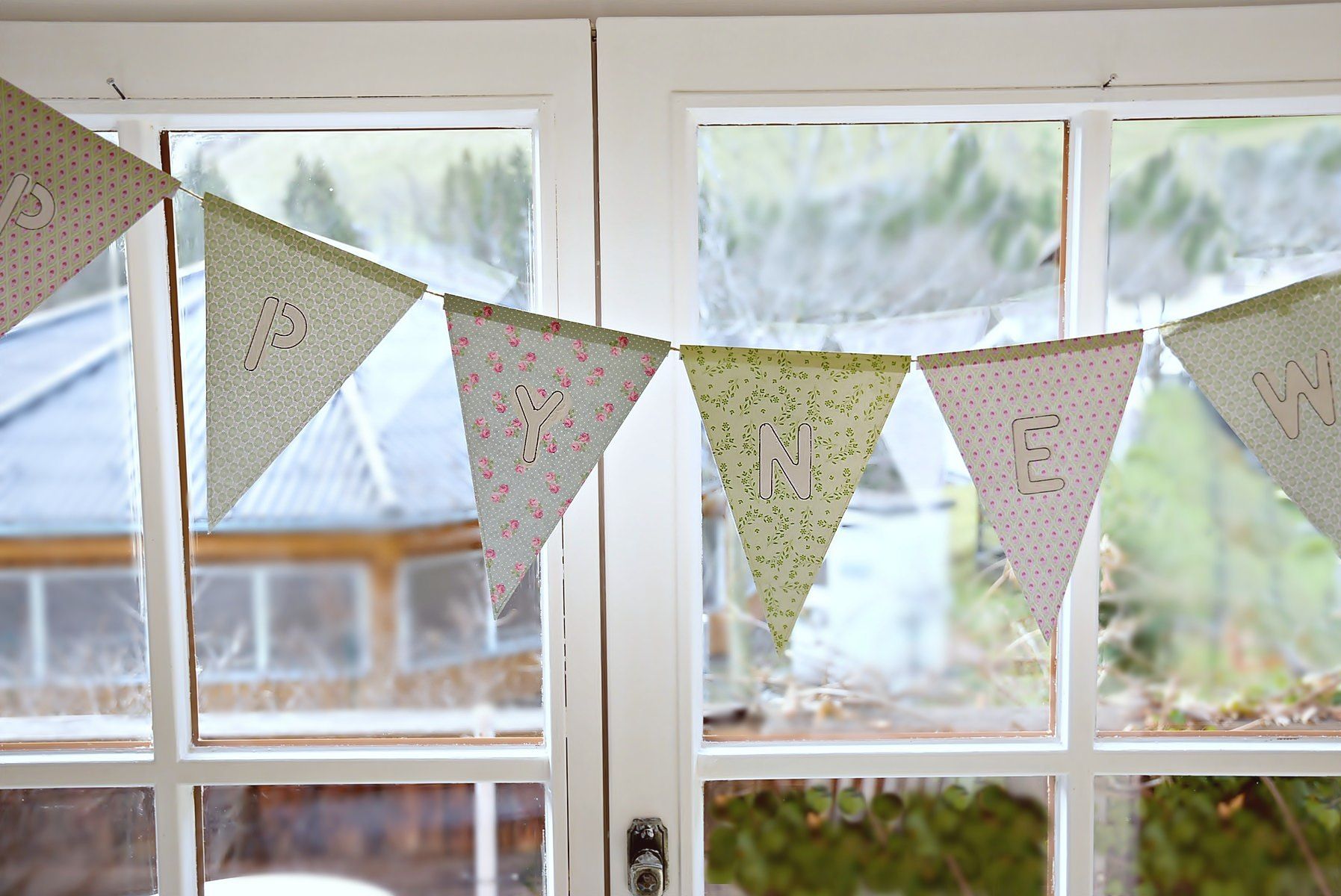 Happy New Year - Wimpelkette