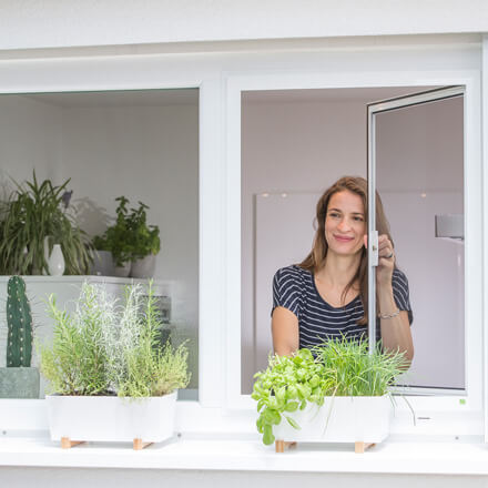 Insektenschutz Drehrahmen für Fenster Insektenschutz Drehrahmenfenster in klassischem Weiß