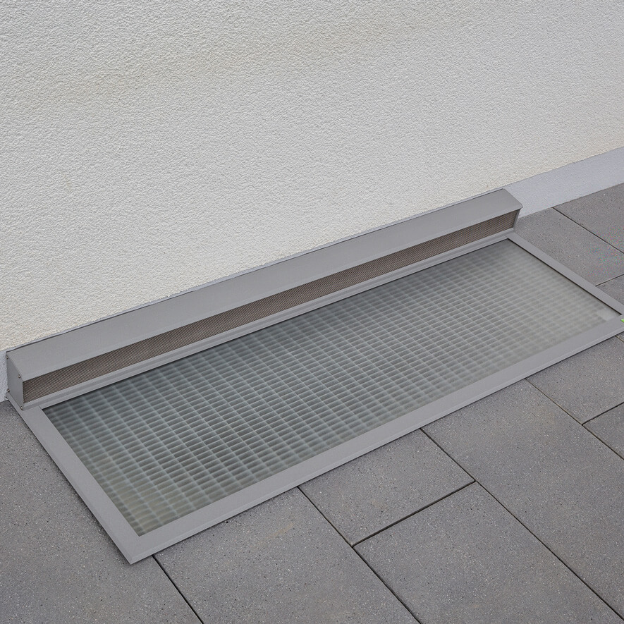 Begehbare regensichere Lichtschachtabdeckung