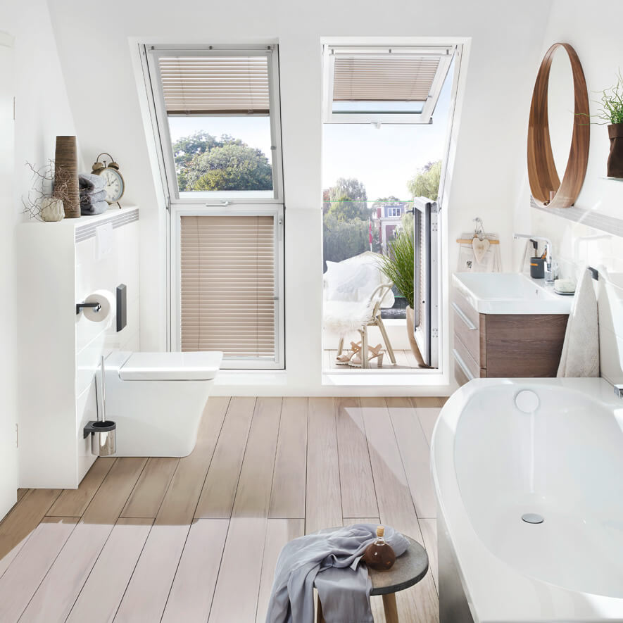 Jalousien für Fenster im Dachgeschoss