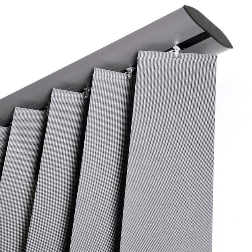 Teba® Deluxe Schiene für Lamellenvorhänge in anthrazit Teba® Deluxe Schiene für Lamellenvorhänge in anthrazit