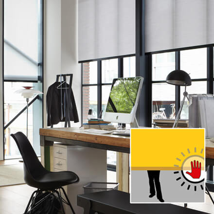Thermorollos im Arbeitszimmer