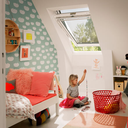 VELUX&reg; Hitzeschutzmarkise im Kinderzimmer