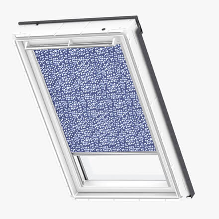 VELUX&reg; Sichtschutzrollo-Stoff mit Dekor in Blau/Weiß, Farbe 4160