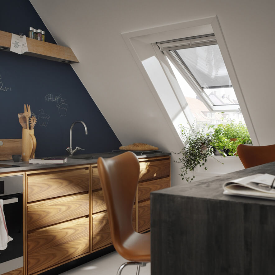 VELUX&reg; Hitzeschutzmarkise in der Küche
