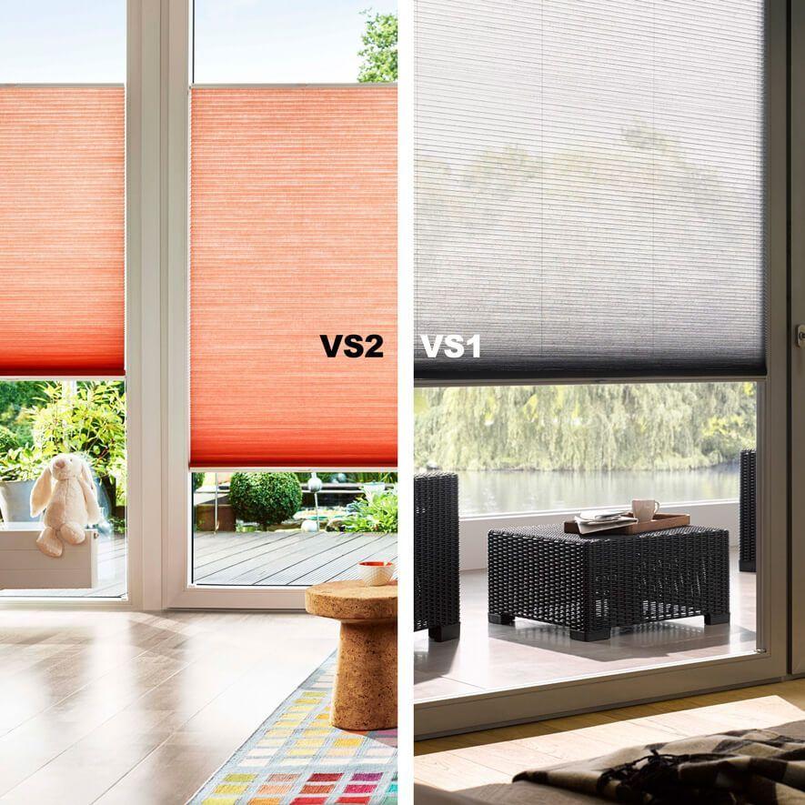 Wabenplisssee fest verspannt im Vergleich