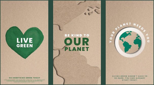 Live Green Plakate: Be kind to our planet